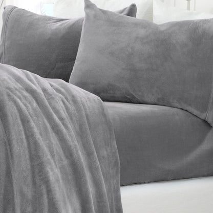 Solid Plush Sheet Set - Velvet Luxe Collection