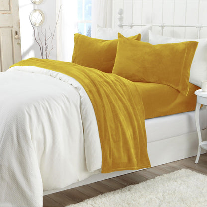 Solid Plush Sheet Set - Velvet Luxe Collection
