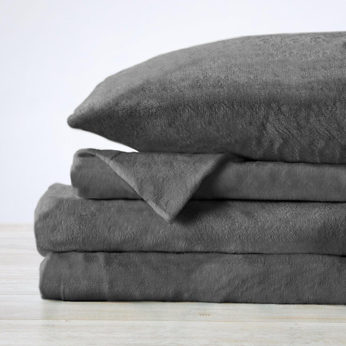 Solid Plush Sheet Set - Velvet Luxe Collection