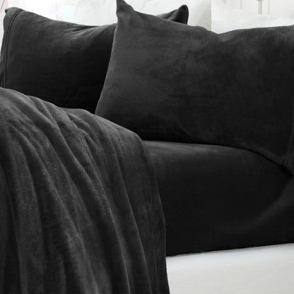 Solid Plush Sheet Set - Velvet Luxe Collection