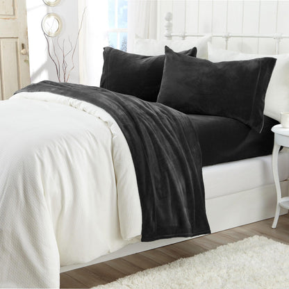 Solid Plush Sheet Set - Velvet Luxe Collection