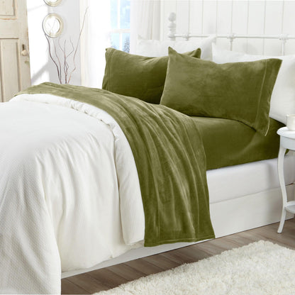 Solid Plush Sheet Set - Velvet Luxe Collection