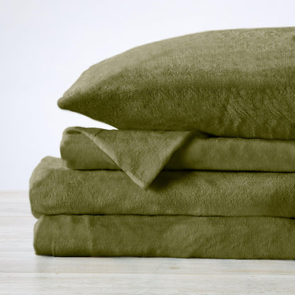 Solid Plush Sheet Set - Velvet Luxe Collection