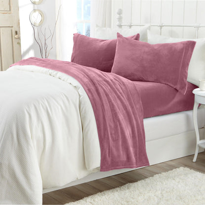 Solid Plush Sheet Set - Velvet Luxe Collection