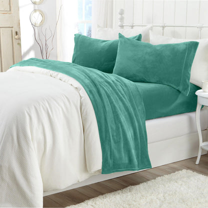 Solid Plush Sheet Set - Velvet Luxe Collection
