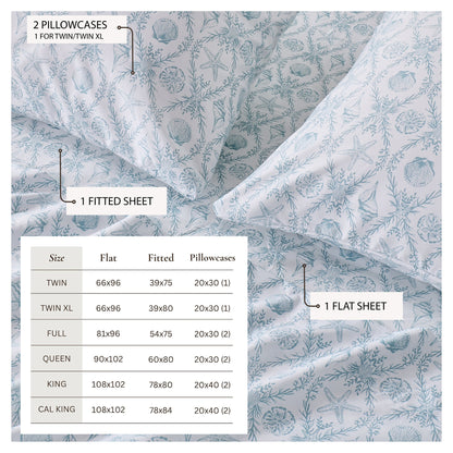 Coastal Printed Sheet Set - Newport Collection