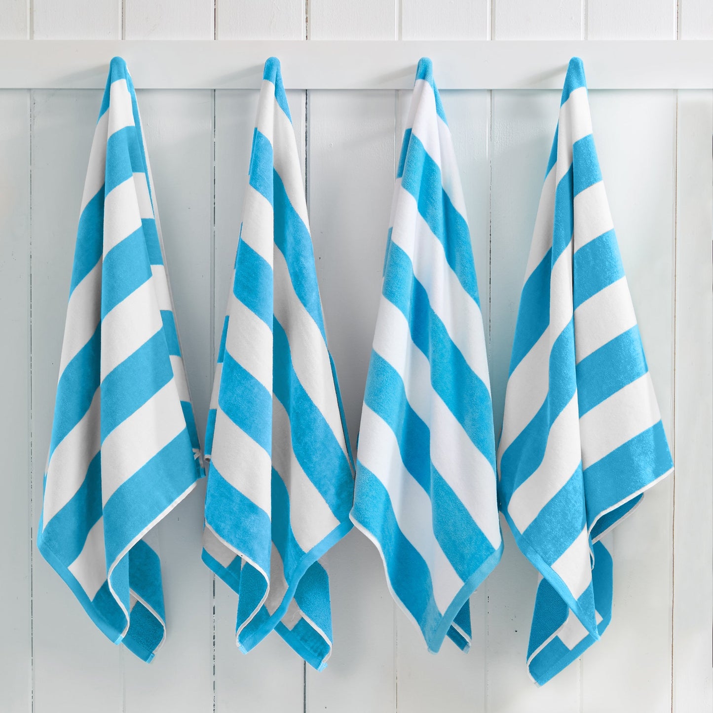 Cotton Velour Cabana Stripe Beach Towel | Novia Collection