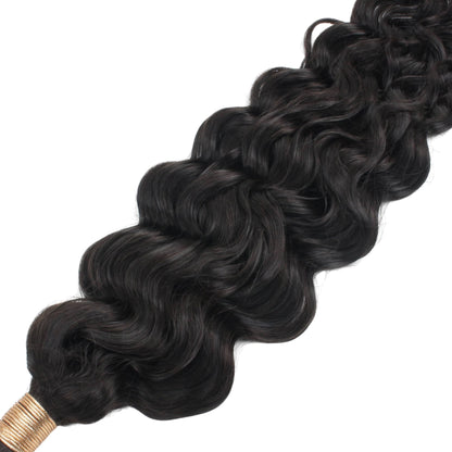 Natural 1B Beach Wave Bulk Braiding Hair