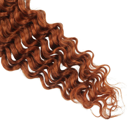 #350 Copper Deep Wave Bulk Braiding Hair