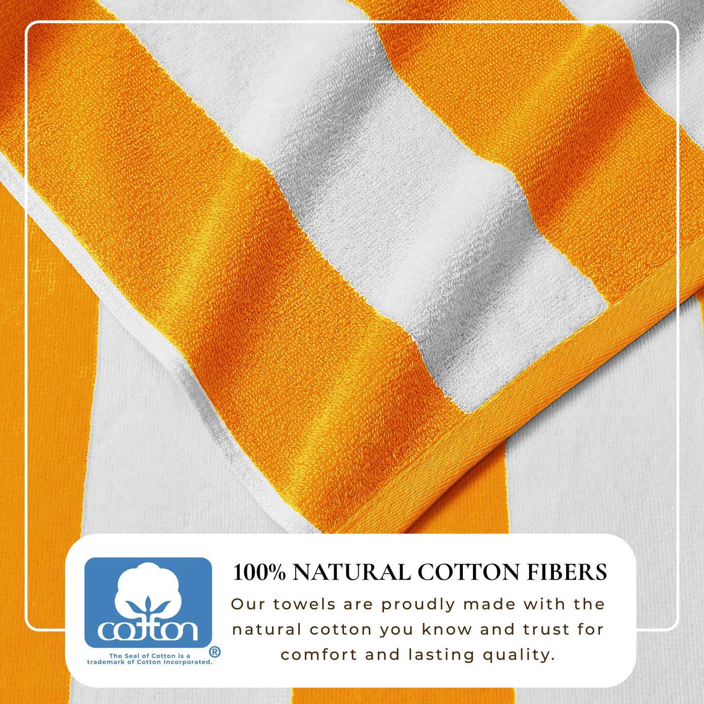 Cotton Velour Cabana Stripe Beach Towel | Novia Collection