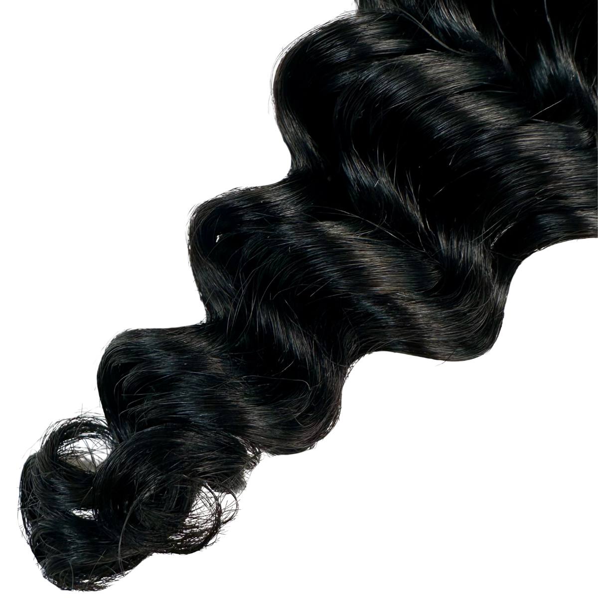 #1 Jet Black, Deep Wave Bulk Braiding Hair