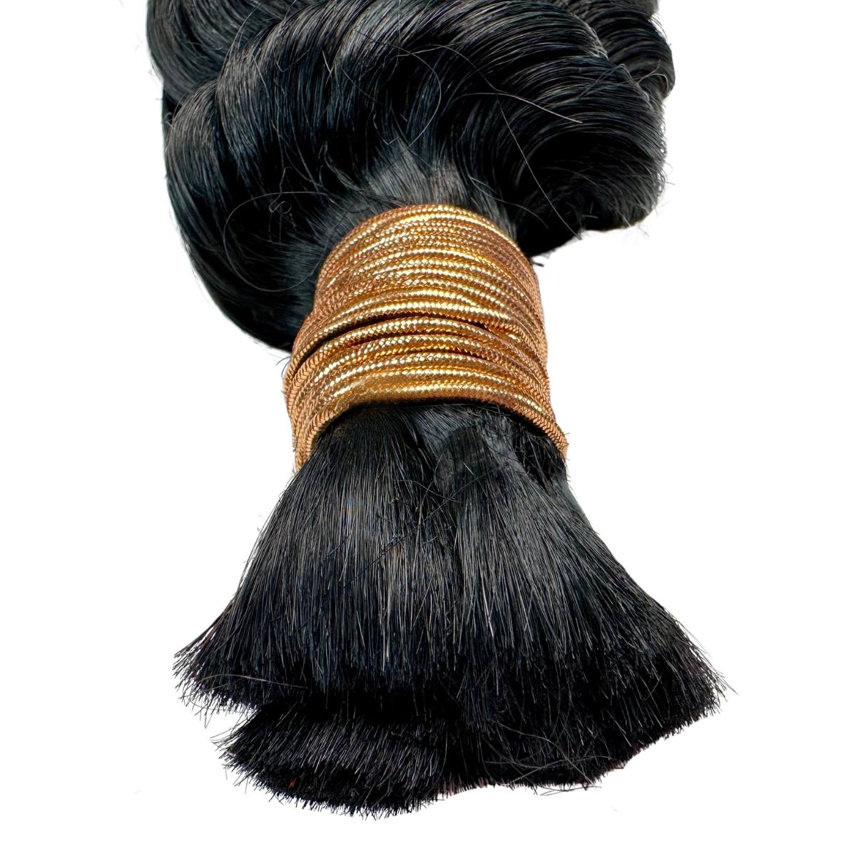 #1 Jet Black, Deep Wave Bulk Braiding Hair