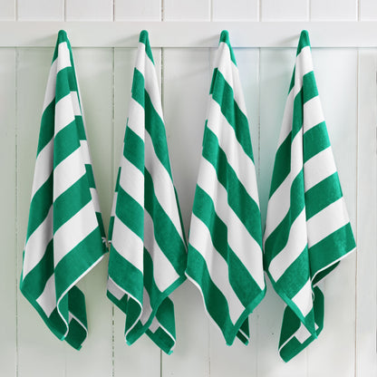 Cotton Velour Cabana Stripe Beach Towel | Novia Collection