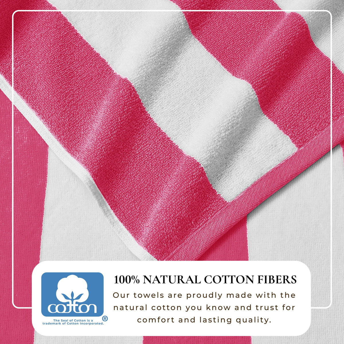 Cotton Velour Cabana Stripe Beach Towel | Novia Collection