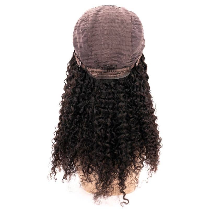 Textured Curly 4x4 Transparent Lace Human Hair Closure Wig