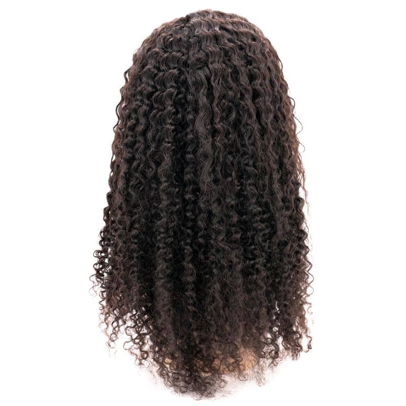 Textured Curly 4x4 Transparent Lace Human Hair Closure Wig