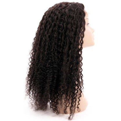 Textured Curly 4x4 Transparent Lace Human Hair Closure Wig