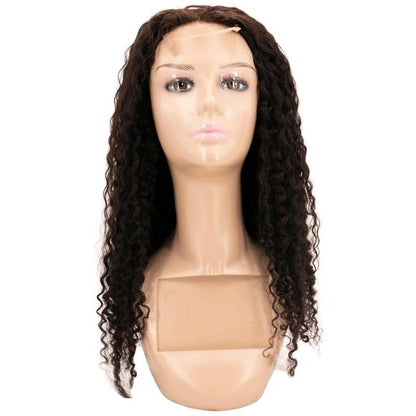 Textured Curly 4x4 Transparent Lace Human Hair Closure Wig