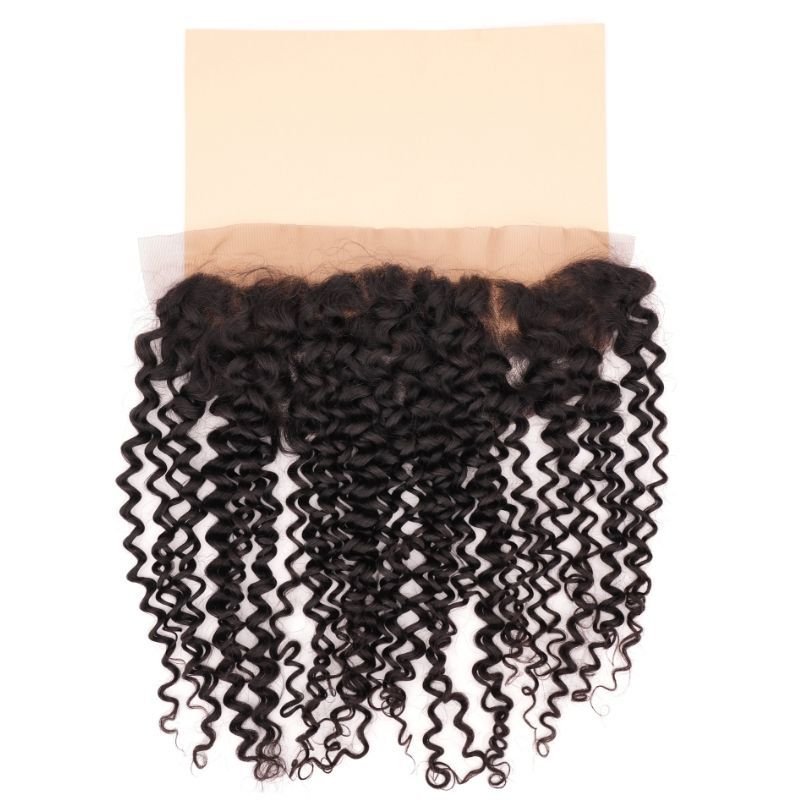 Textured Curly 13x4 Transparent Lace Human Hair Frontal