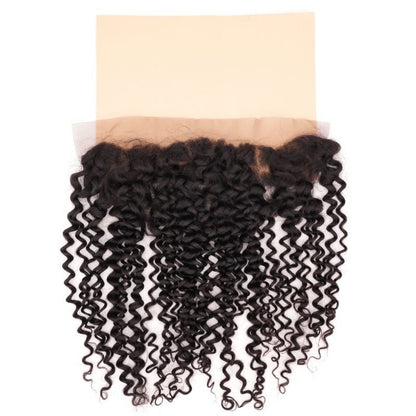 Textured Curly 13x4 Transparent Lace Human Hair Frontal
