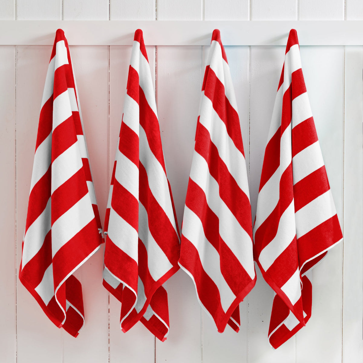 Cotton Velour Cabana Stripe Beach Towel | Novia Collection
