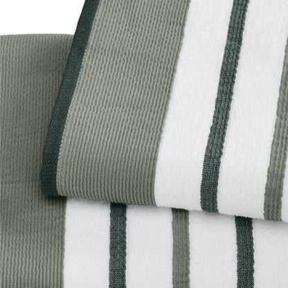 Decorative Cotton Stripe Bath Towel Set - Noelle Collection