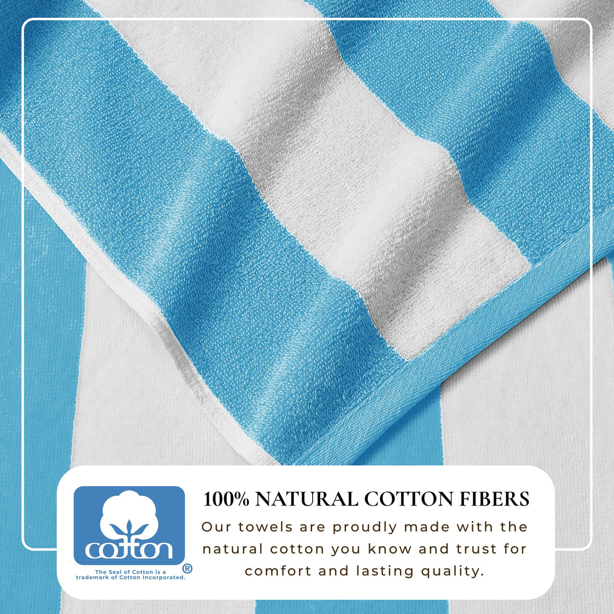 Cotton Velour Cabana Stripe Beach Towel | Novia Collection