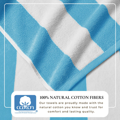 Cotton Velour Cabana Stripe Beach Towel | Novia Collection