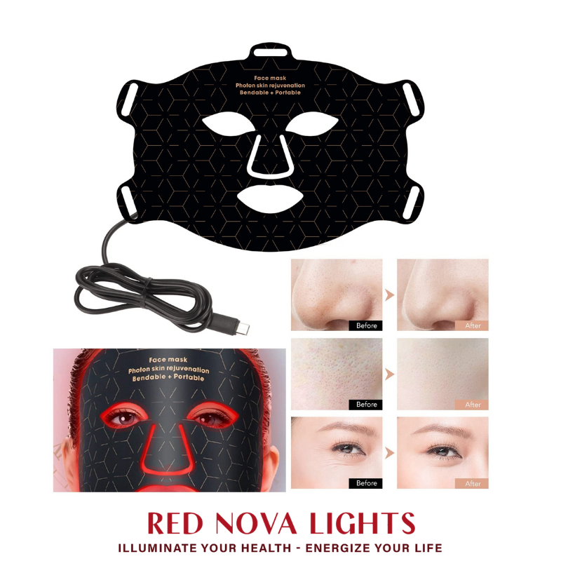 Red Nova Lights Face Mask | LED Light Support