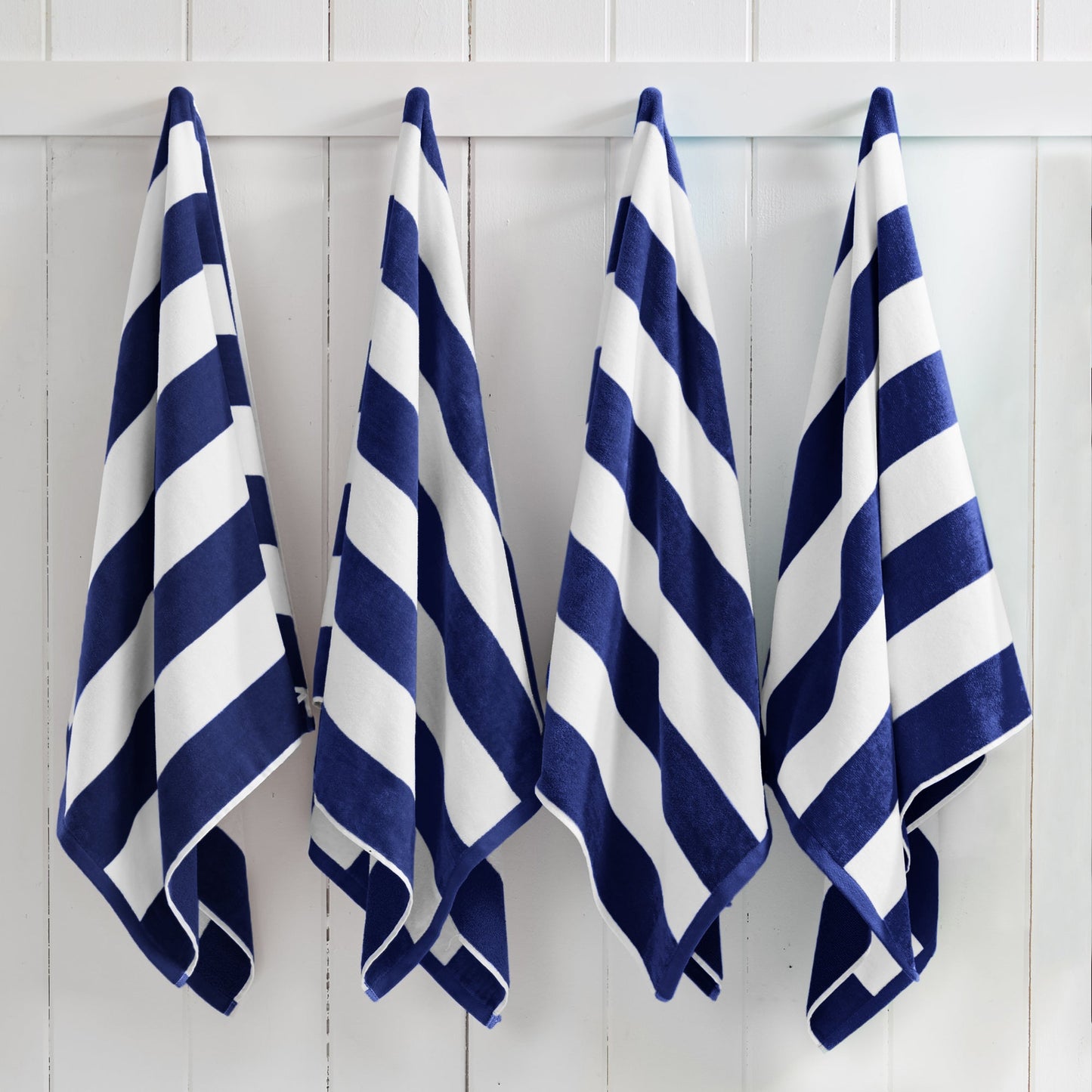 Cotton Velour Cabana Stripe Beach Towel | Novia Collection