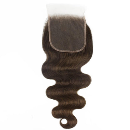 #4 Medium Brown Body Wave 5x5 HD Lace Closure
