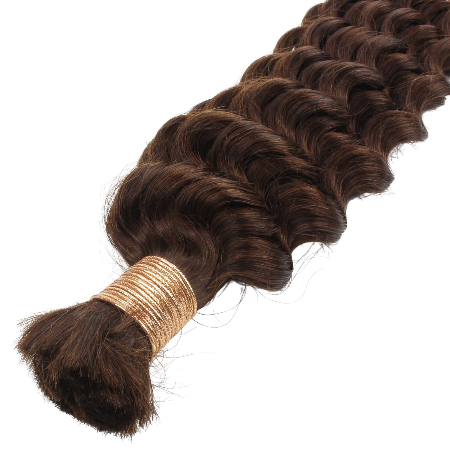 #4 Medium Brown Deep Wave Bulk Braiding Hair