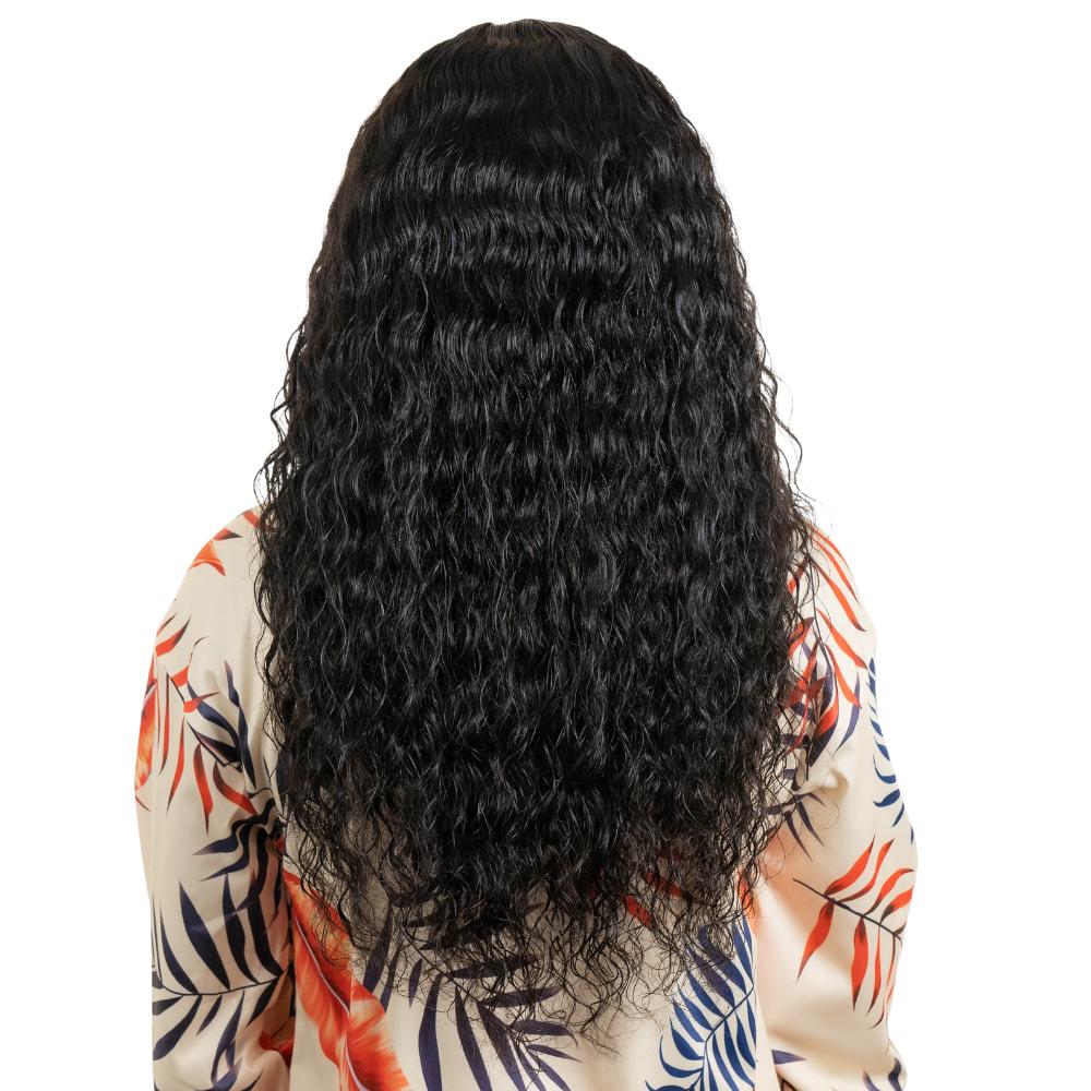 Messy Curl 4x4 Transparent Lace Human Hair Closure Wig