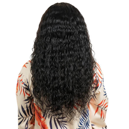 Messy Curl 4x4 Transparent Lace Human Hair Closure Wig
