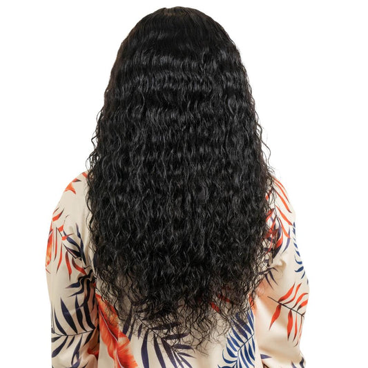 Messy Curl 4x4 Transparent Lace Human Hair Closure Wig