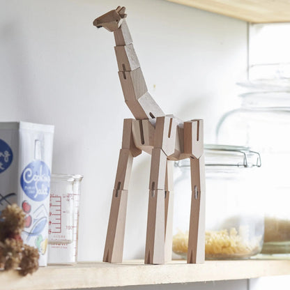 Morphits® Modern Wooden Giraffe Decor – Interactive Puzzle & Art Piece