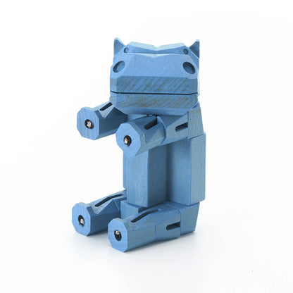 Morphits® Modern Wooden Hippo Decor – Interactive Puzzle & Art Piece