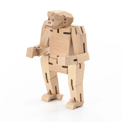 Morphits® Modern Wooden Monkey Decor – Interactive Puzzle & Art Piece