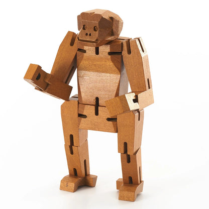 Morphits® Modern Wooden Monkey Decor – Interactive Puzzle & Art Piece