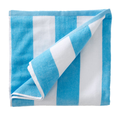 Cotton Velour Cabana Stripe Beach Towel | Novia Collection