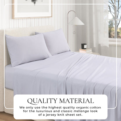 100% Organic Cotton Jersey Knit Sheets