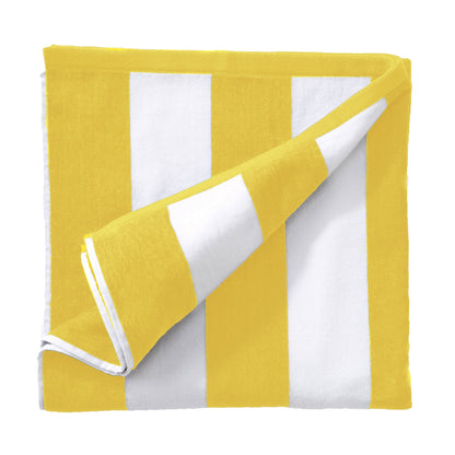 Cotton Velour Cabana Stripe Beach Towel | Novia Collection