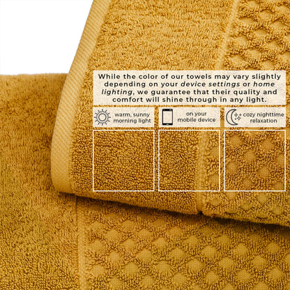 Cotton Diamond Waffle Weave Bath Towel Set - Grayson Collection