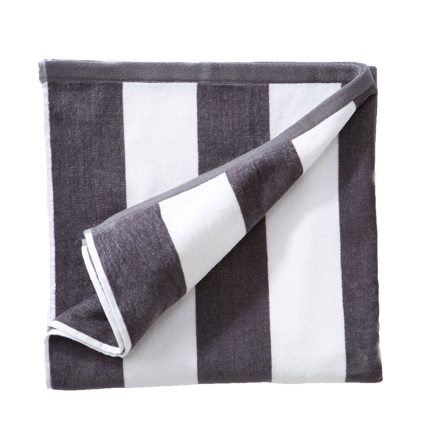 Cotton Velour Cabana Stripe Beach Towel | Novia Collection