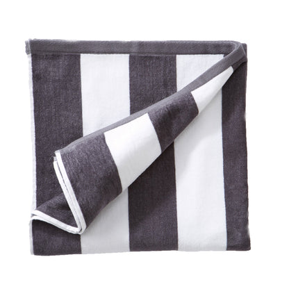 Cotton Velour Cabana Stripe Beach Towel | Novia Collection