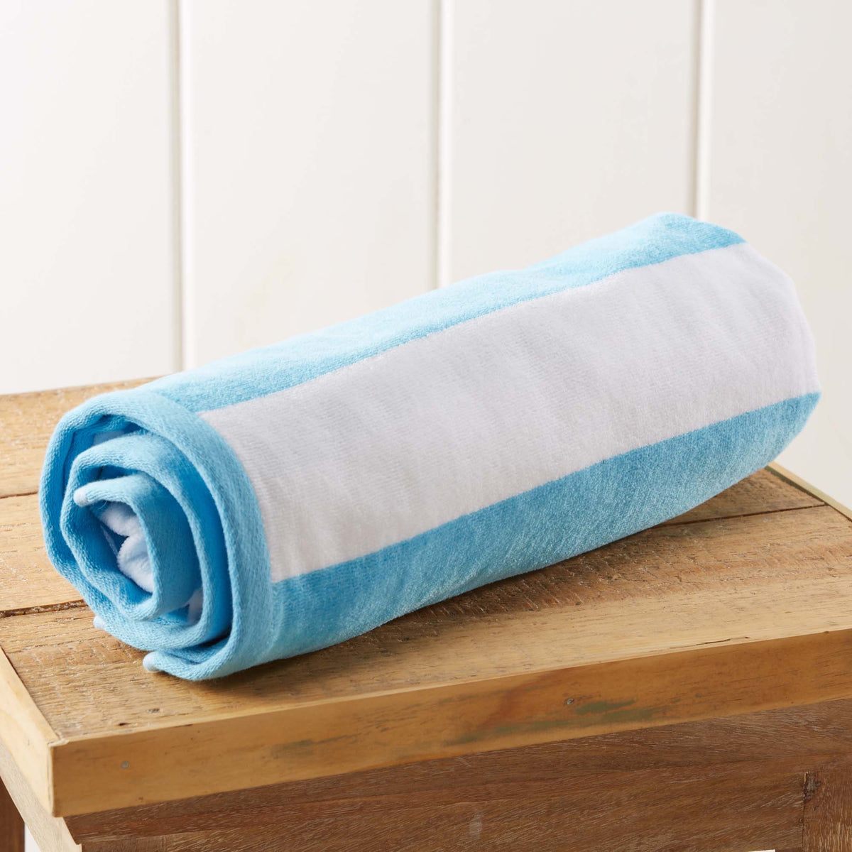Cotton Velour Cabana Stripe Beach Towel | Novia Collection