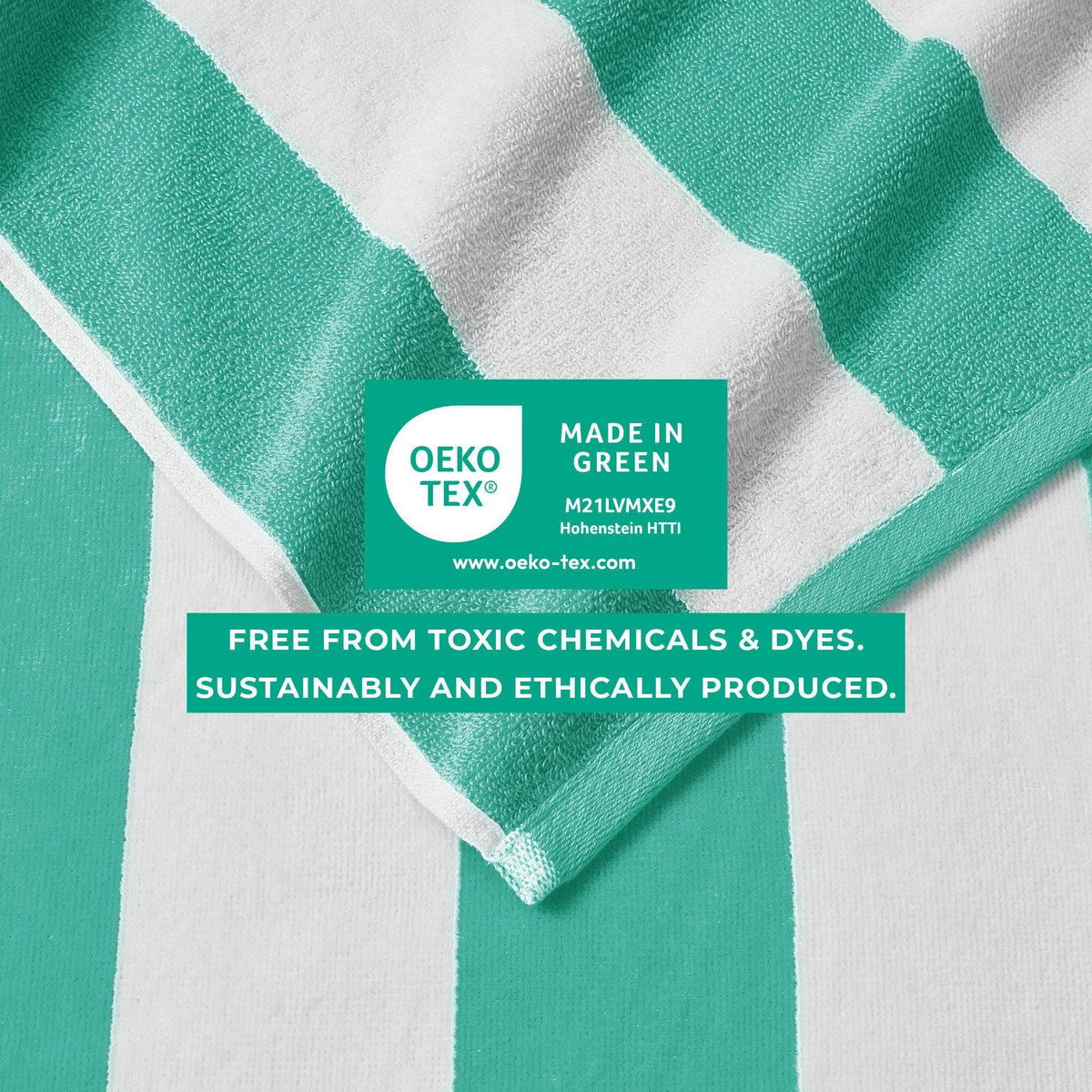 Cotton Velour Cabana Stripe Beach Towel | Novia Collection