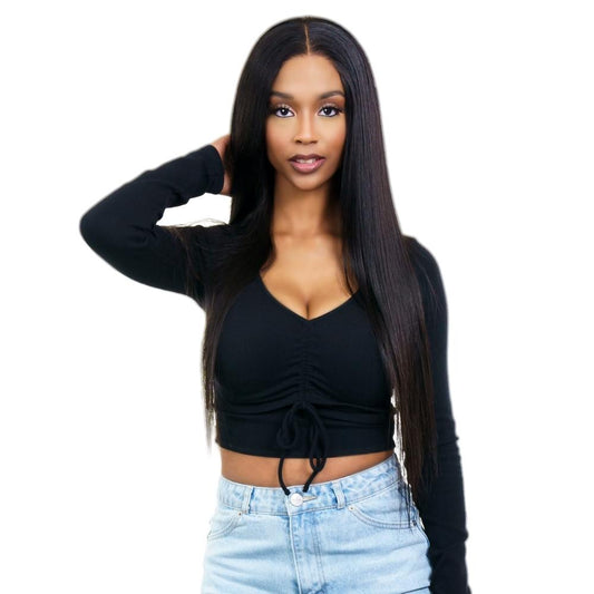 Straight 4x4 Transparent Lace Human Hair Closure Wig