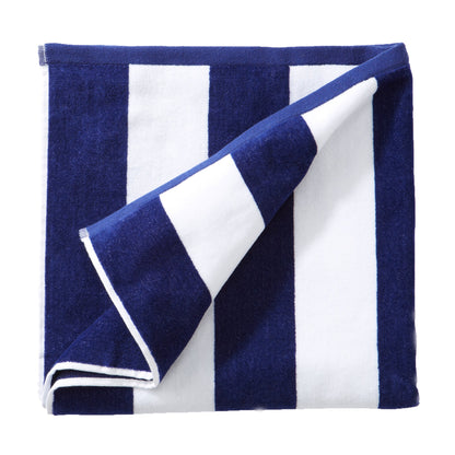 Cotton Velour Cabana Stripe Beach Towel | Novia Collection