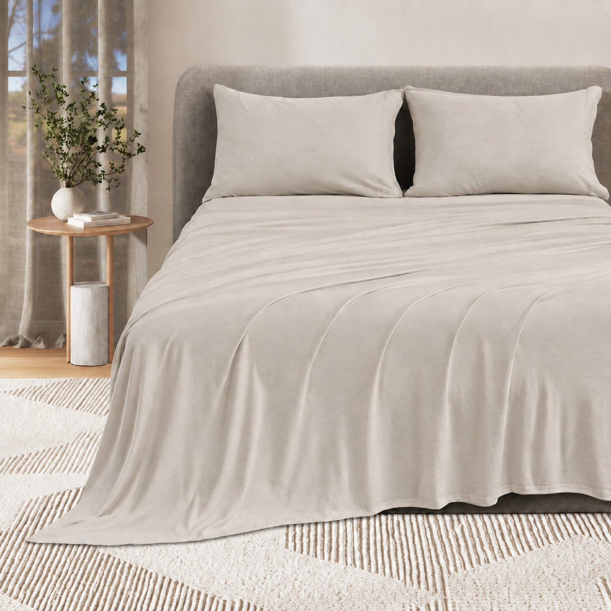 Viscose from Bamboo & Cotton Blend Jersey Knit Sheets